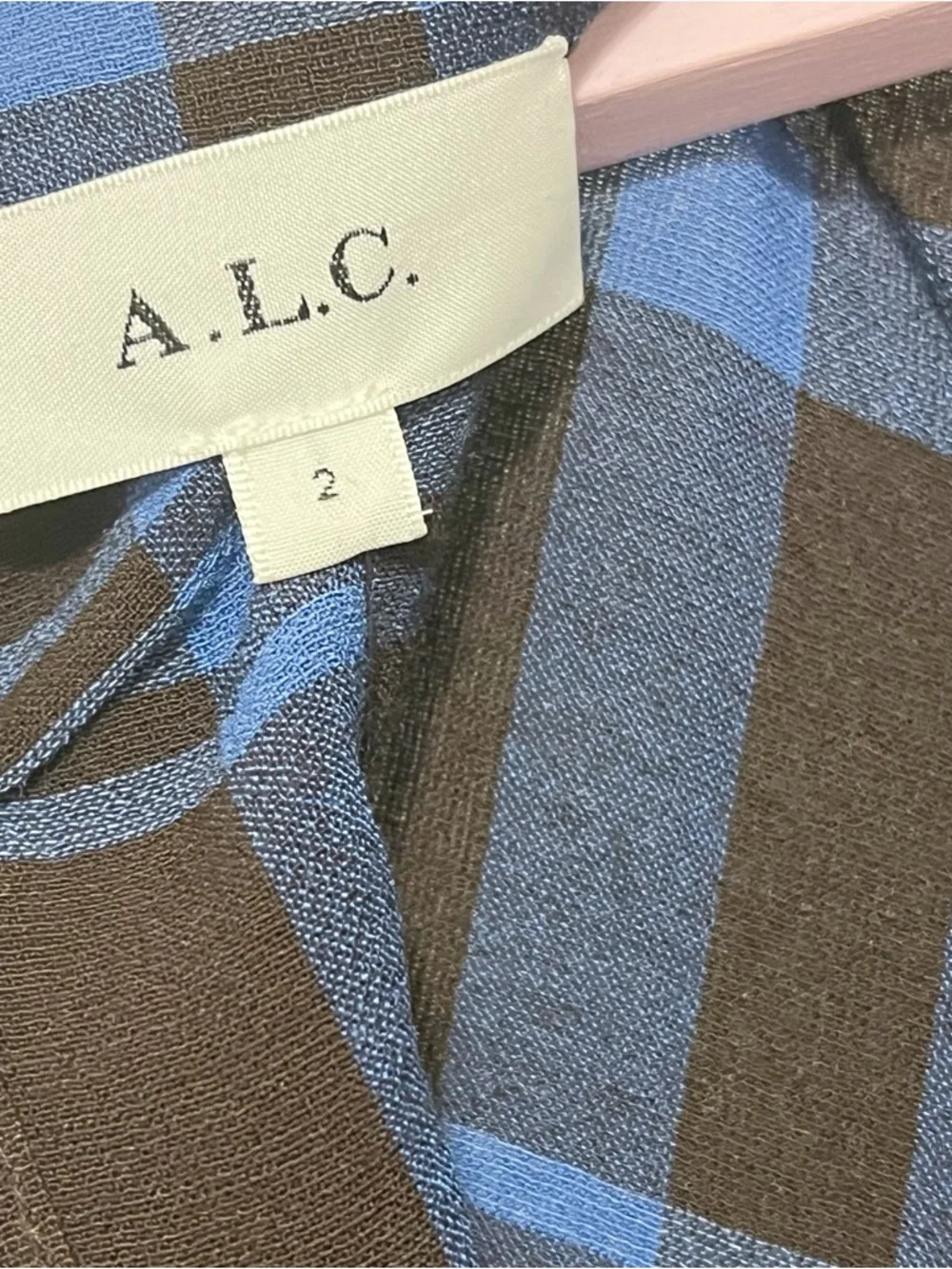 NWT A.L.C. Iggy Plaid Draped High-Neck Assymetrical Dress - Picture 11 of 11